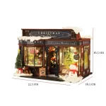 Christmas Wonderland DIY Miniature House|Rofuntime - product size display