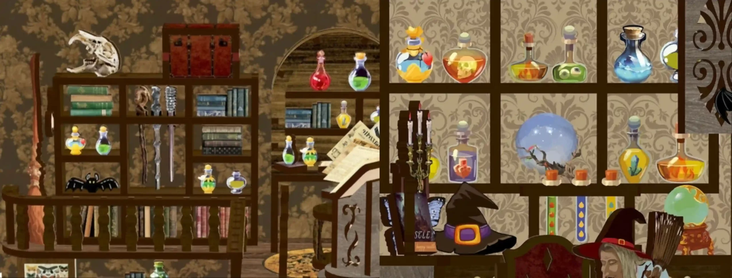 Magic Book Nook Kit with Witch Figurine