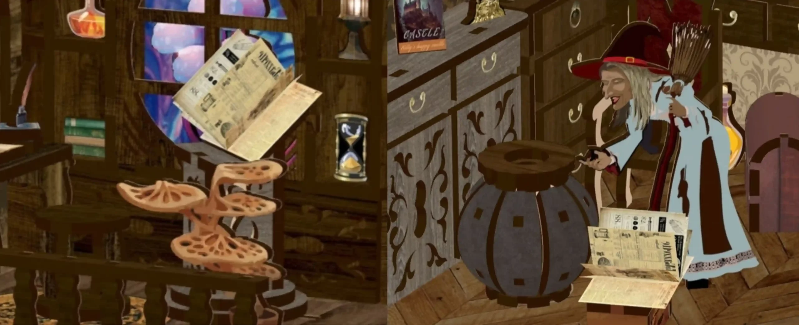 Magic Book Nook Kit with Witch Figurine