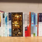 A DIY Book Nook Kit with a magical night theme, It's for book lovers, creative and beautiful, to add a touch of magic to bookshelves.