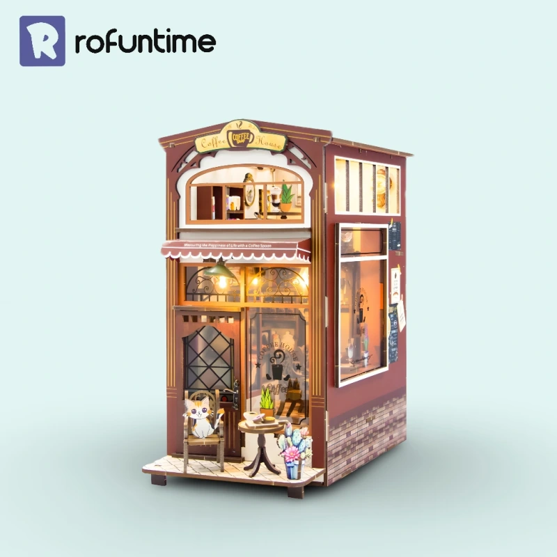 Coffee House DIY Book Nook Kit Rofuntime - Product Display Image