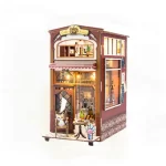 An intricately - designed Coffee House DIY book nook kit with a warm and inviting aesthetic.