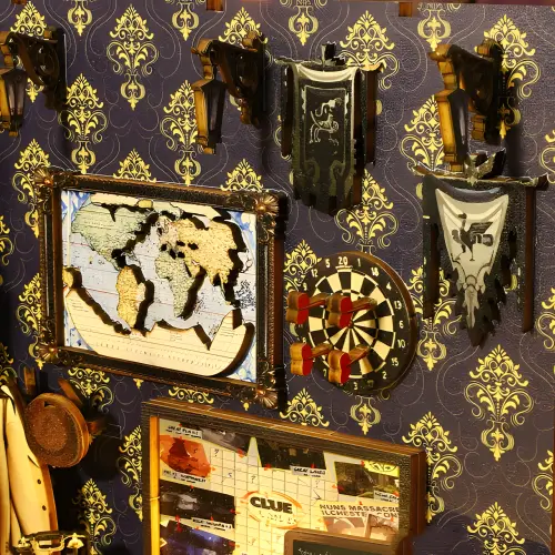 Detective Agency DIY Book Nook Kit|Rofuntime-Close-up of the wall decorations