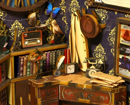 Detective Agency DIY Book Nook Kit|Rofuntime-Close-up of product details