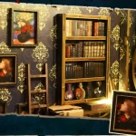 Detective Agency DIY Book Nook Kit|Rofuntime-Close-up of the wall decorations
