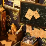 Detective Agency DIY Book Nook Kit|Rofuntime-Close-up of the wall decorations