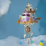 Dreamcatcher Flyship 3D Wooden Puzzle | Rofuntime-Main view of the purple version