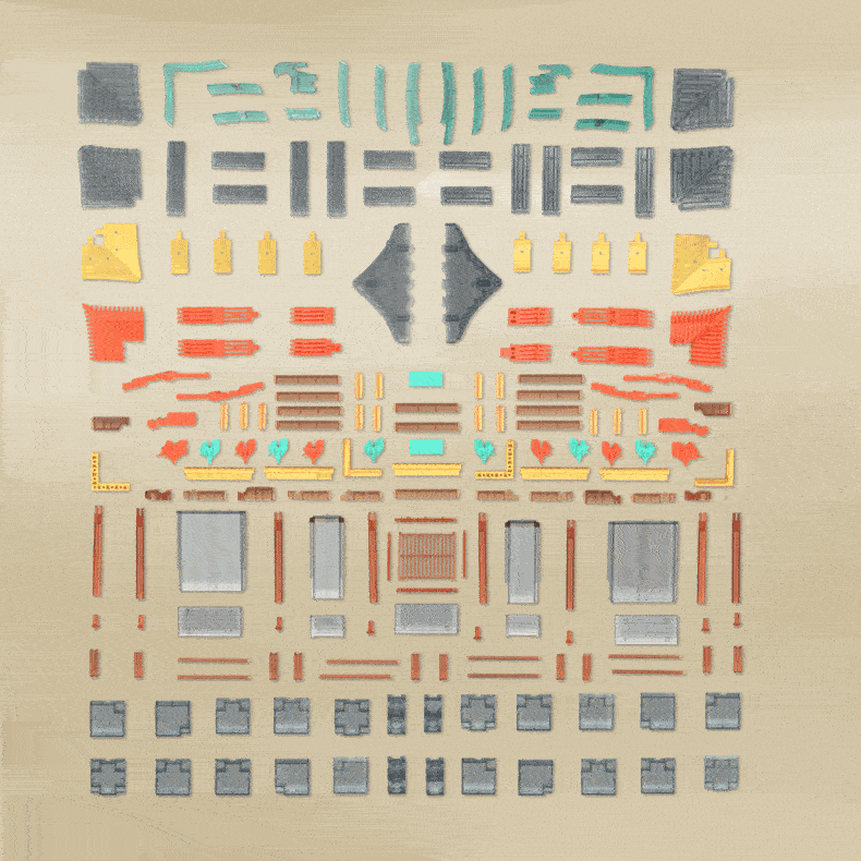 Dunhuang·Shen Sha Pavilion Mortise and Tenon Building |Rofuntime- Product Animation