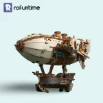 Fantasy Airship 3D Wooden Puzzle | Rofuntime-Front View Display