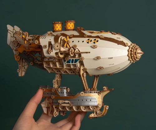 Fantasy Airship 3D Wooden Puzzle | Rofuntime-Product Display Image