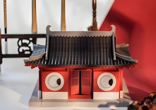 Journey to the West · Wukong Temple Mortise and Tenon Building|Rofuntime-Cartoon - inspired illustration of the Wukong Temple from Journey to the West with flying Sun Wukong characters.