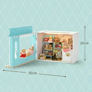 The Bear Story DIY Miniature Dollhouse Kit |Rofuntime- product open size