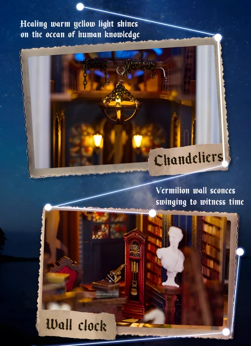 The Secret Scroll Of The Galaxy DIY Book Nook Kit|Rofuntime-Close-up of Product Details