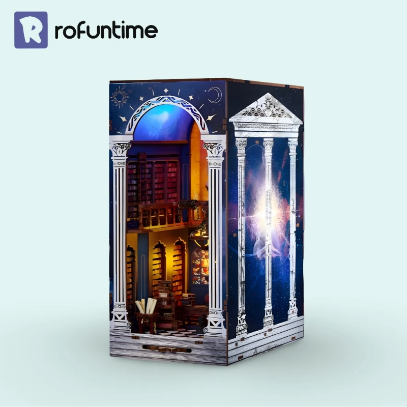 The Secret Scroll Of The Galaxy DIY Book Nook Kit|Rofuntime-Side View Product Image