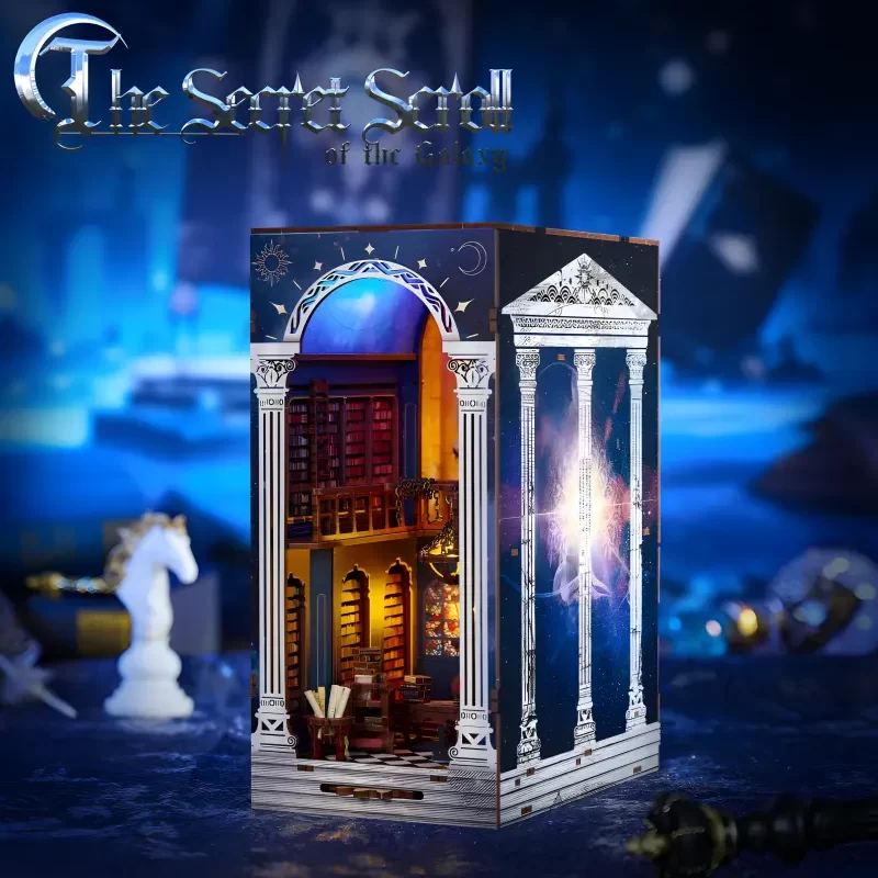 The Secret Scroll Of The Galaxy DIY Book Nook Kit|Rofuntime-Side View Product Image