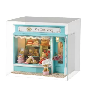 The Bear Story DIY Miniature Dollhouse Kit |Rofuntime- Dust cover