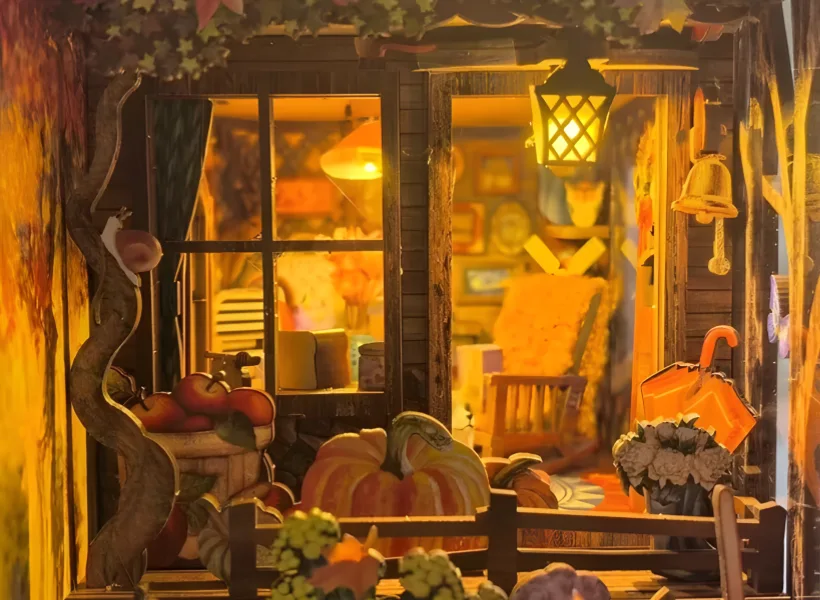 Twilight Cottage DIY Book Nook Kit|Rofuntime- Comfortable Furnishings Details