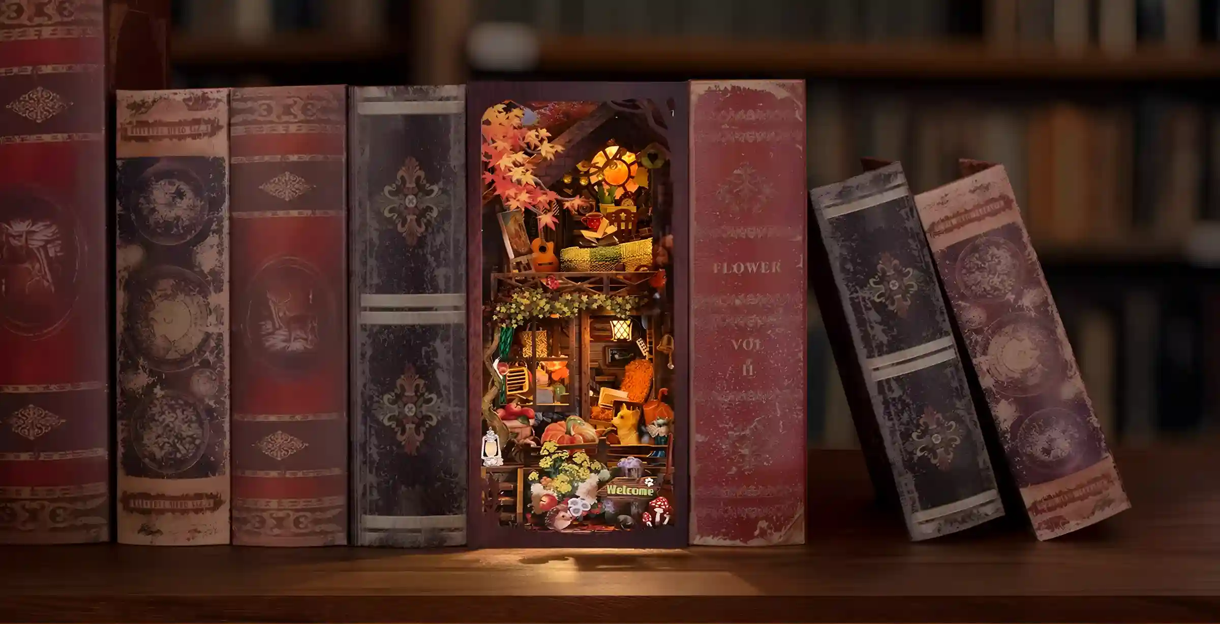 Twilight Cottage DIY Book Nook Kit|Rofuntime- Product Bookshelf Display