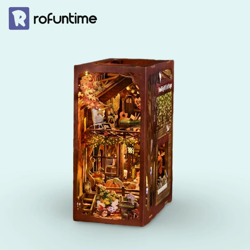 Twilight Cottage DIY Book Nook Kit|Rofuntime- Product Front View Display