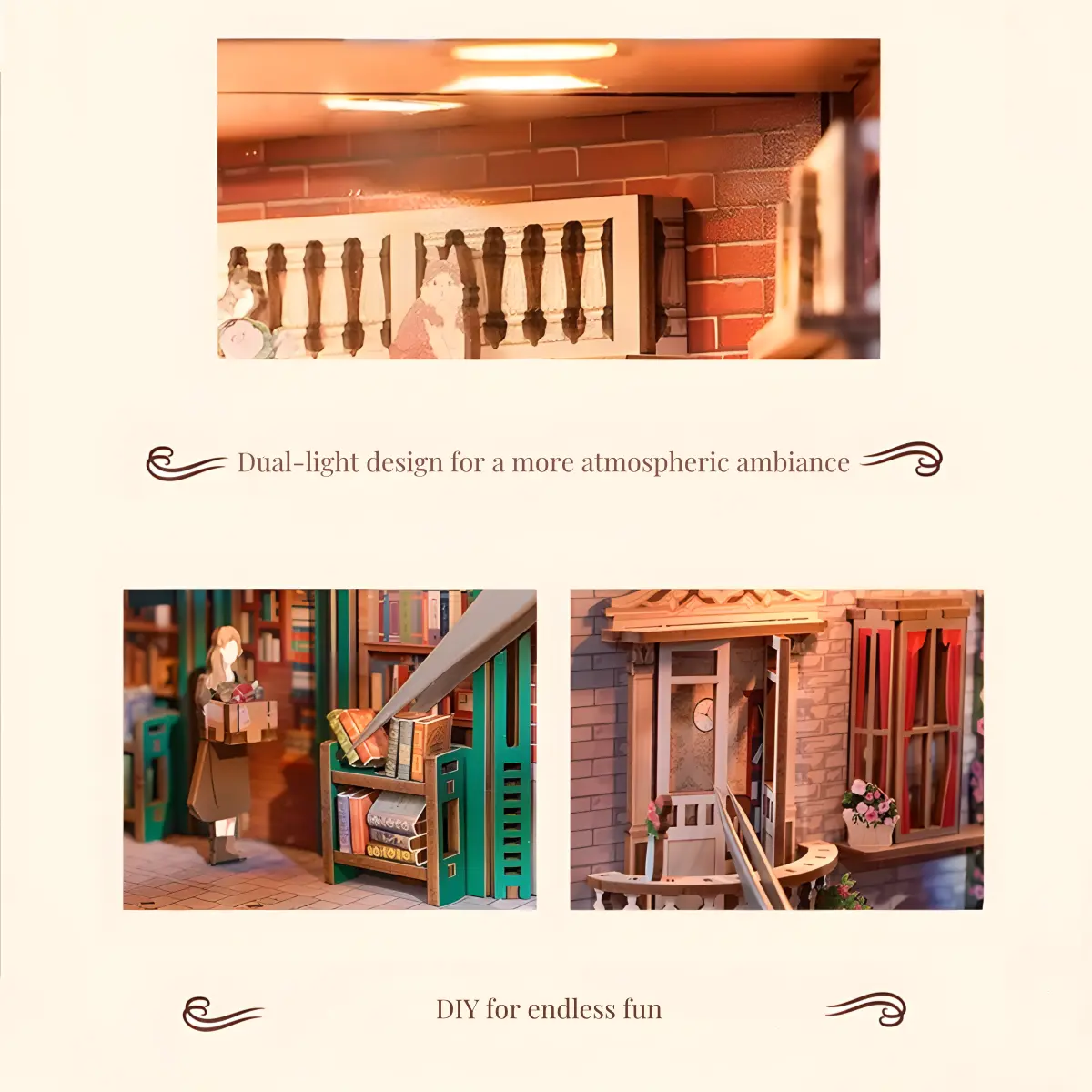 84 Charing Cross Street DIY Book Nook Kit | Rofuntime-details