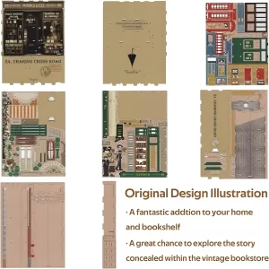 84 Charing Cross Street DIY Book Nook Kit | Rofuntime-miniature model components
