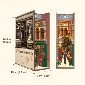 84 Charing Cross Street DIY Book Nook Kit | Rofuntime-product size