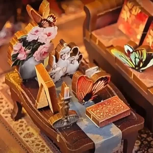 Butterfly Collection Room DIY Book Nook Kit |Rofuntime- close-up detail