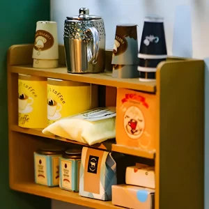 Coffee House DIY Miniature house | Rofuntime-Close-up shot of Decorative