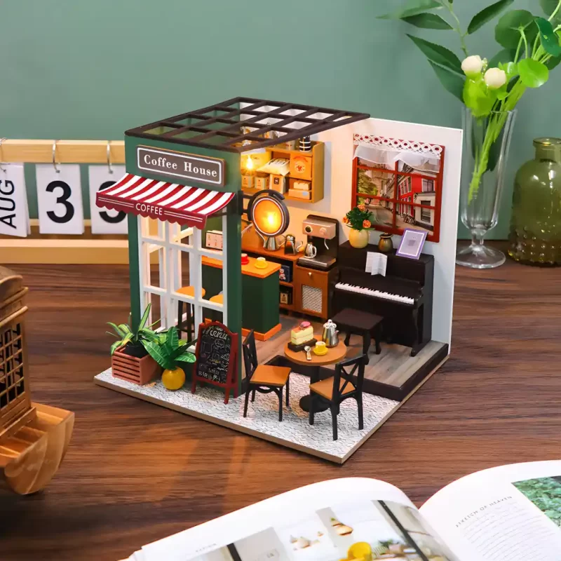 Coffee House DIY Miniature house | Rofuntime-Detail Image Display