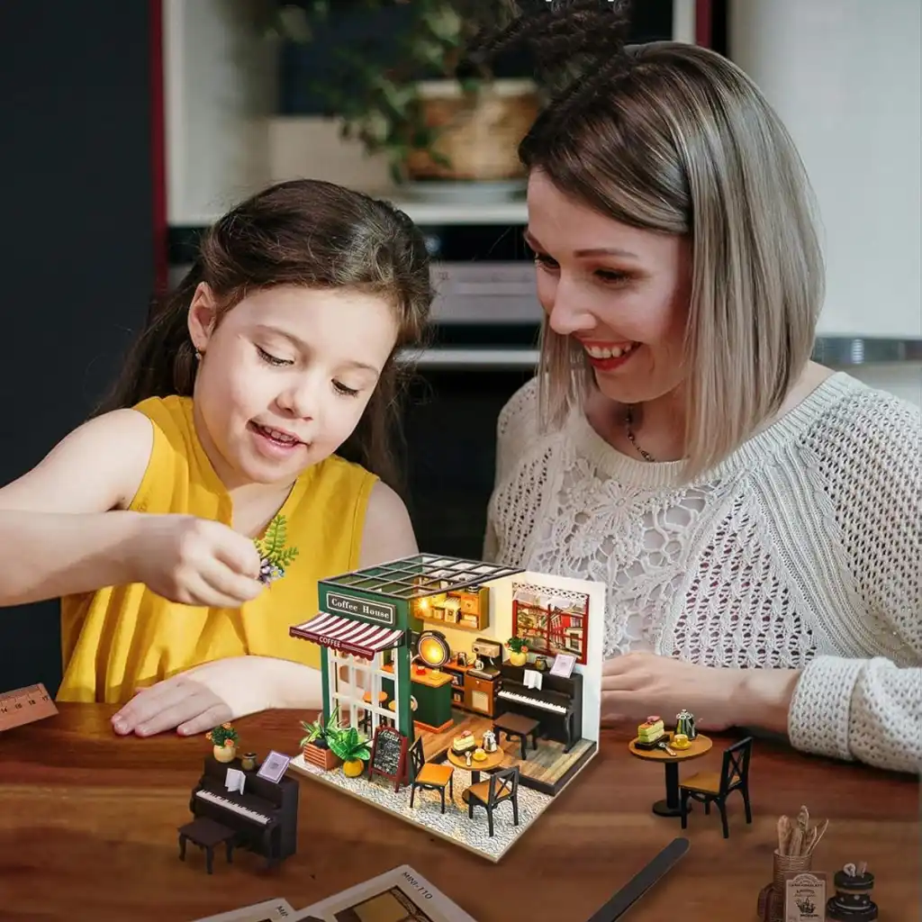 Coffee House DIY Miniature house | Rofuntime-Parent-child activity