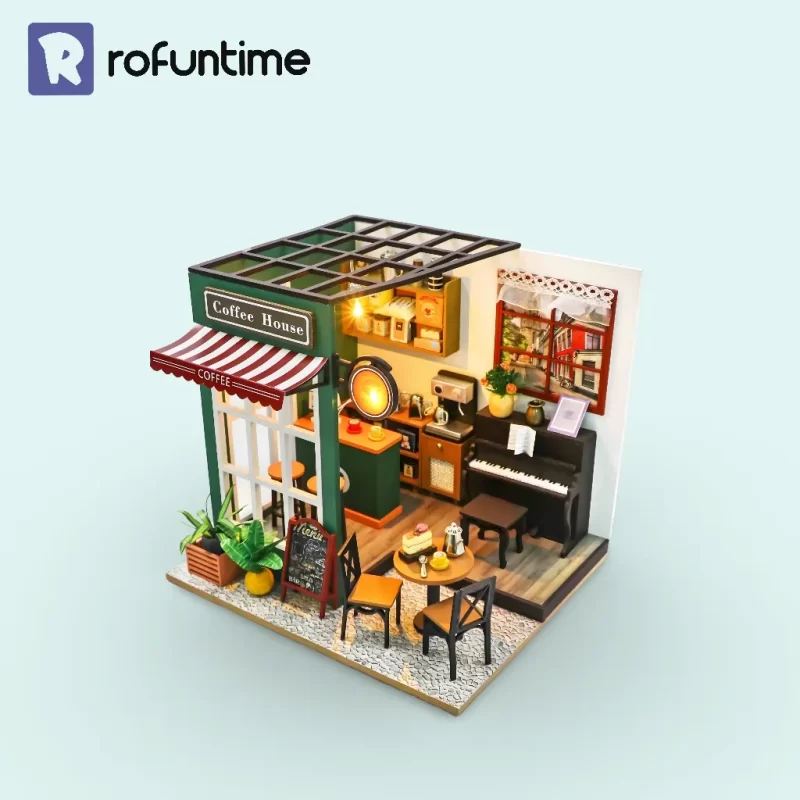 Coffee House DIY Miniature house | Rofuntime-Detail Image Display