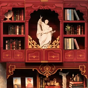 Library of Wisdom DIY Book Nook Kit |Rofuntime-Famous statues