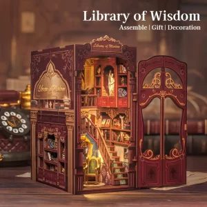 Library of Wisdom DIY Book Nook Kit |Rofuntime- Product Front View Display