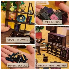 Magic Pharmacist DIY Book Nook Kit | Rofuntime-detailed