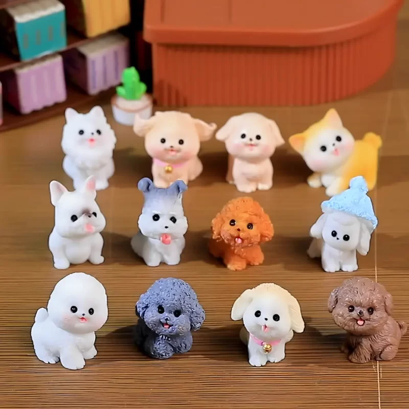 Baby Dog Mini Figurines DIY Miniatures | Rofuntime-dogs collection