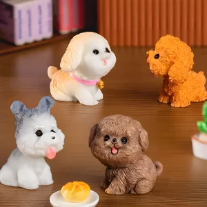 Baby Dog Mini Figurines DIY Miniatures | Rofuntime