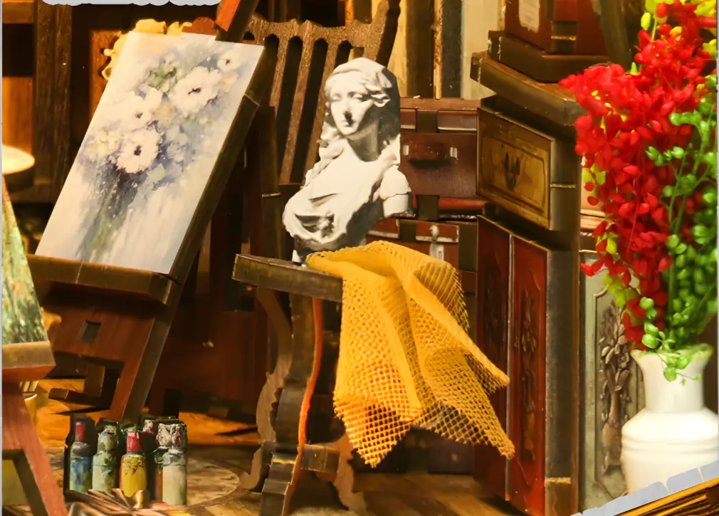 A World Within the Frame DIY Book Nook Kit | Rofuntime-Sculptures and Blossoms