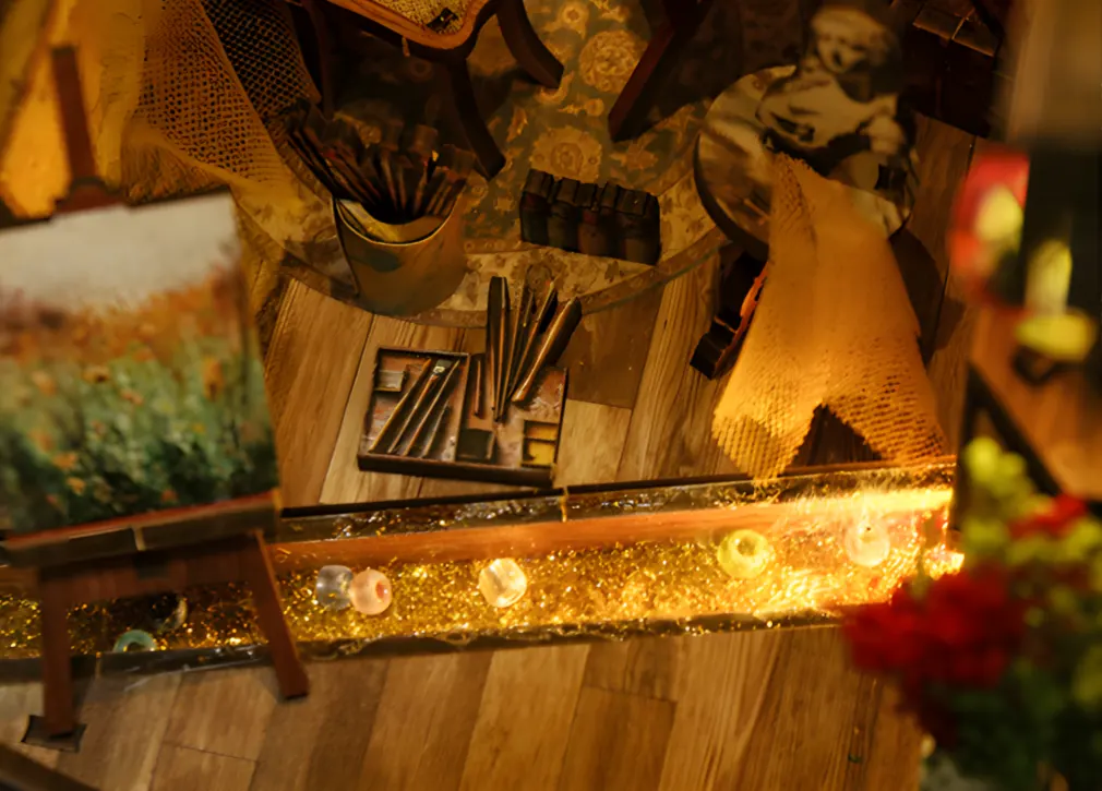 A World Within the Frame DIY Book Nook Kit | Rofuntime-Shimmering Bead River