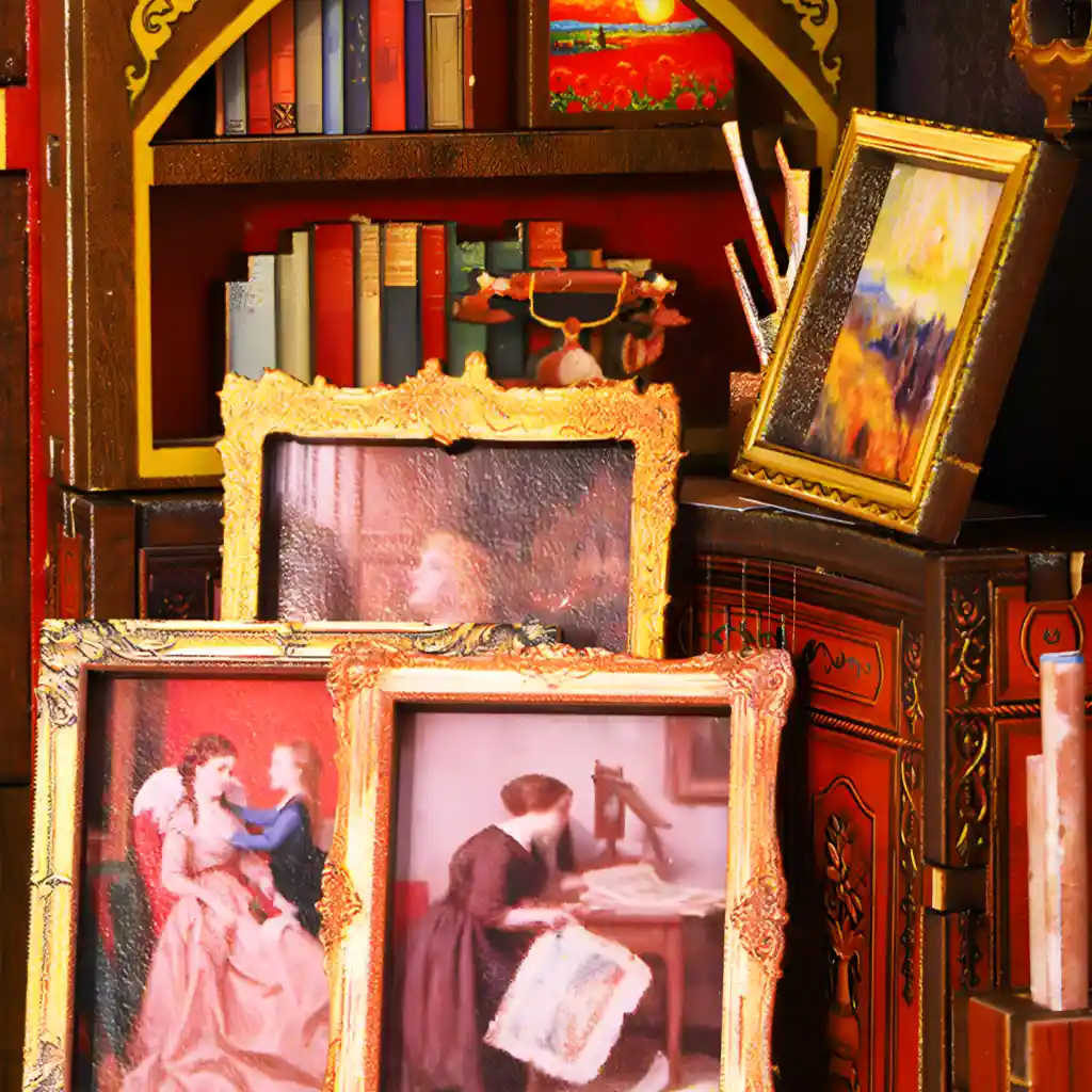 Wonder Studio DIY Book Nook Kit|Rofuntime-miniature framed paintings