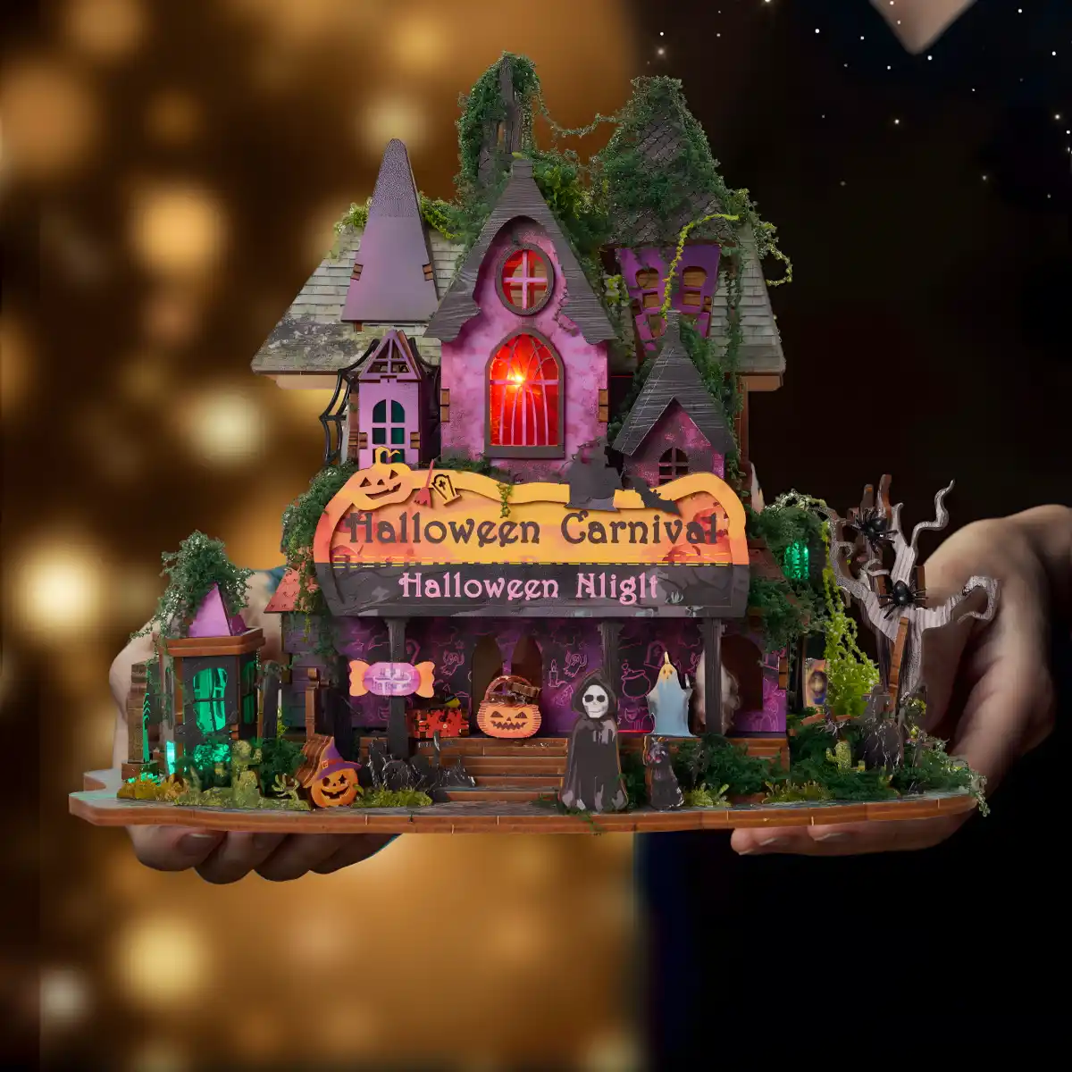 Halloween Gift Idea, Halloween Miniature House, Glow-in-the-Dark Miniature House
