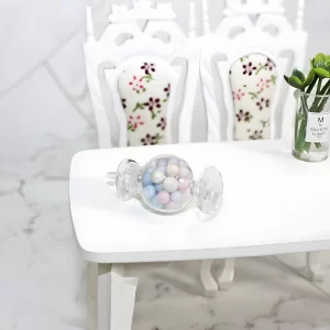 Mini candy jar, DIY candy jar miniature, dollhouse accessory, tiny sweets container.