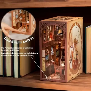 The Secret Rhythm book nook with a touch light switch feature for easy use.