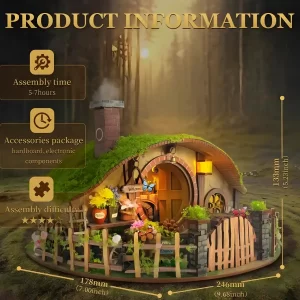The Magic Ring House Miniature House size dimensions and assembly difficulty.