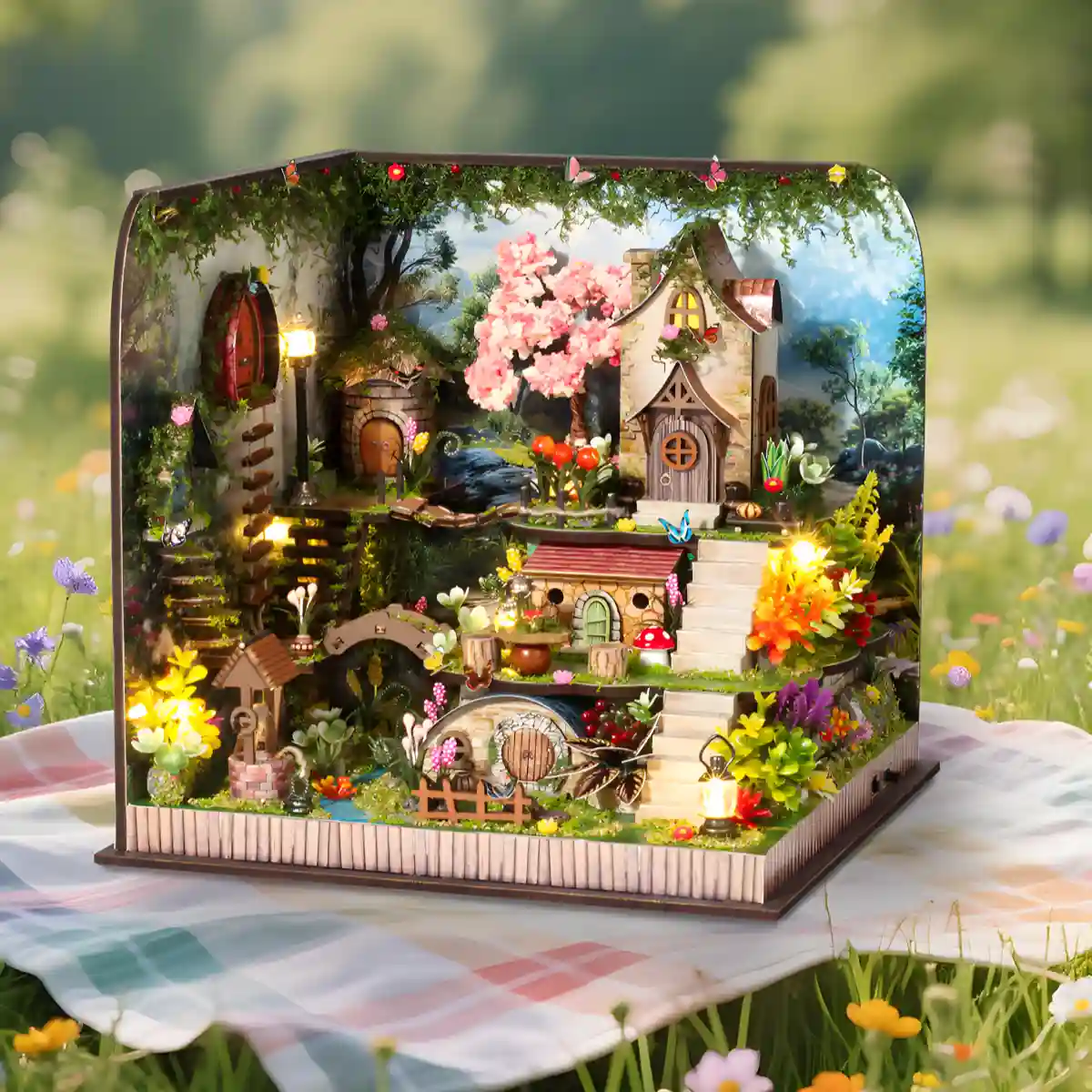 thumbnail image 2 of CUTEROOM Miniature House Kits For Adults, Mini Dollhouse Wooden Furniture Kit, DIY Craft Kits Creative Room Tiny House For Decoration-Dream Flower Shop 2 of 13