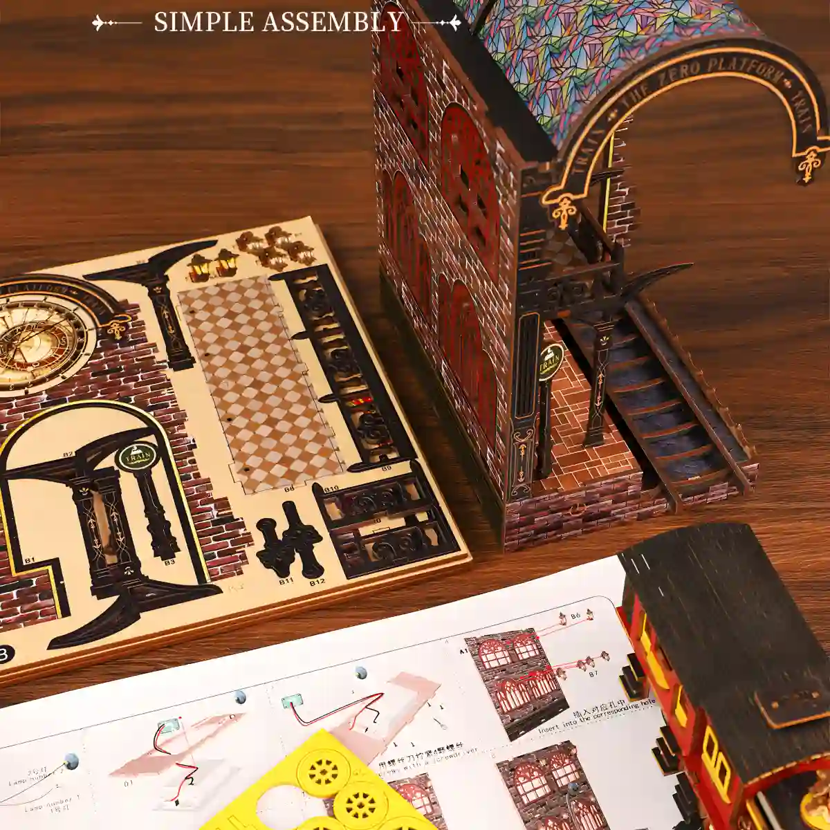 Easy assembly of the Zero Platform DIY book nook kit with instructions.