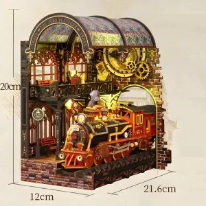 Dimensions of the Zero Platform DIY book nook kit for easy placement.