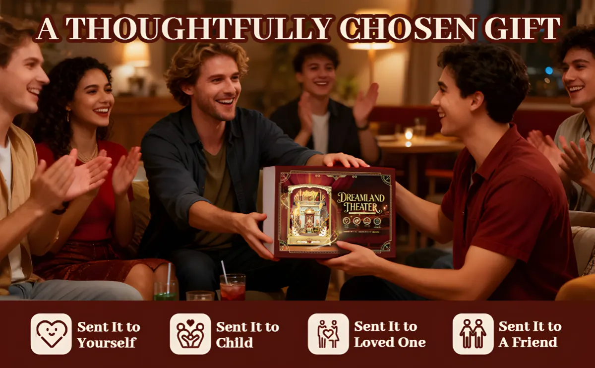 Dreamland Theater Book Nook Kit gift-giving idea, perfect present for hobbyists.