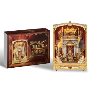 Dreamland Theater Book Nook Kit, DIY Book Nook Kit packaging, Opera House gift.