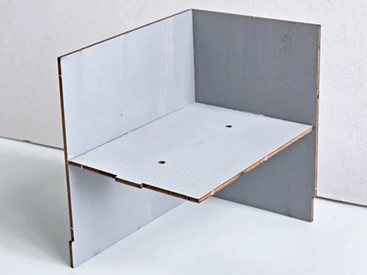 Semi-finished assembly structure for Yamada Auto Repair Garage DIY Miniature House Kit.