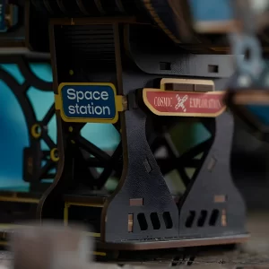 Close-up of the Celestigon Station base, marked "Space Station" and "Cosmic Exploration".